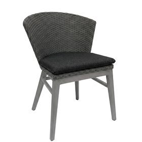 ELLY DARKGREY WICKER W/CUSHION